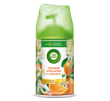 Освежитель воздуха аэрозольный AirWick Freshmatic Pure Сочный апельсин и грейпфрут сменный баллон, 250мл