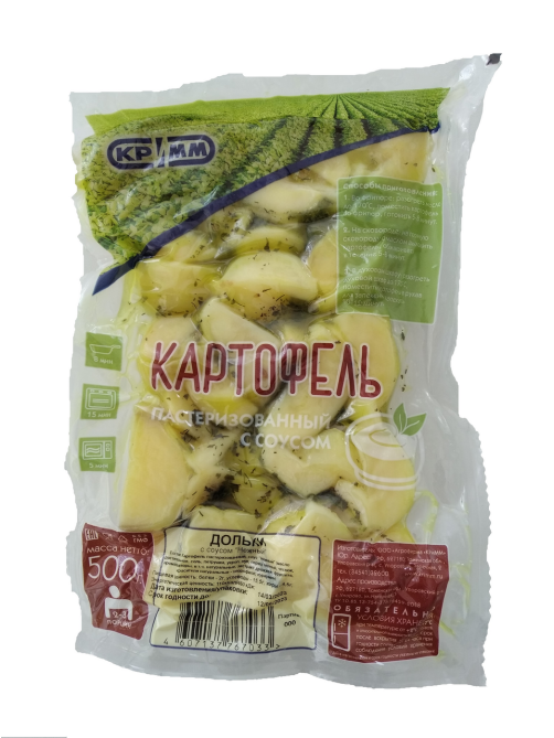 Картофель пастеризованный дольки с соусом нежный, 500г