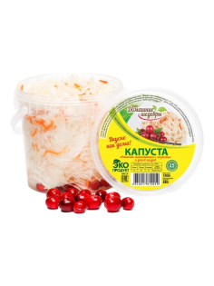 Капуста квашеная ТМ Домашние шедевры с клюквой, 500г