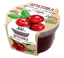 Брусника Егорьевские традиции дробленая с сахаром, 300г