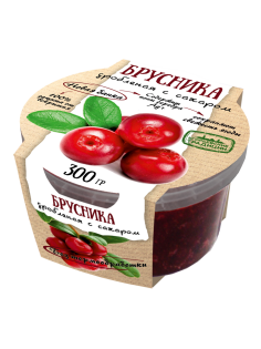 Брусника Егорьевские традиции дробленая с сахаром, 300г
