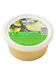 Ассорти фруктовое Традиции вкуса лимон и имбирь протертые с сахаром, 200г