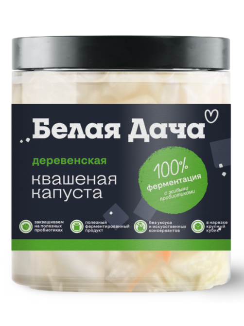 Капуста квашеная Белая Дача деревенская, 450г