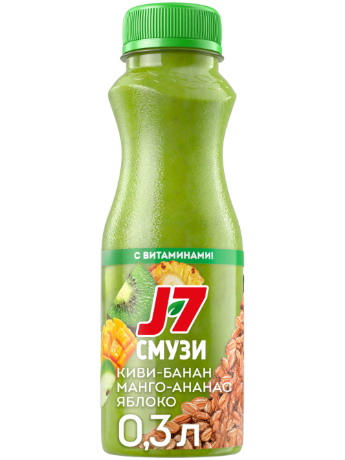 Смузи J7 киви, банан и манго, 300мл