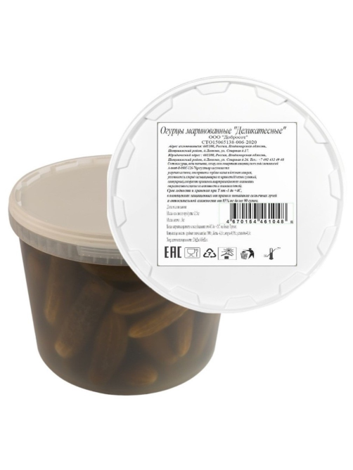 Огурцы маринованные Добросот деликатесные, 3кг