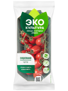 Томаты черри ЭКО-культура Сицилиано сливка на ветке, 250г