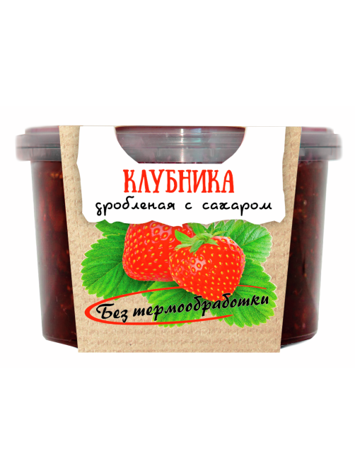 Клубника Егорьевские традиции дробленая с сахаром, 300г