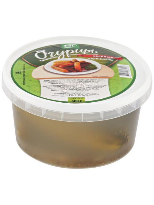 Огурцы корнишоны соленые ФЭГ, 500г