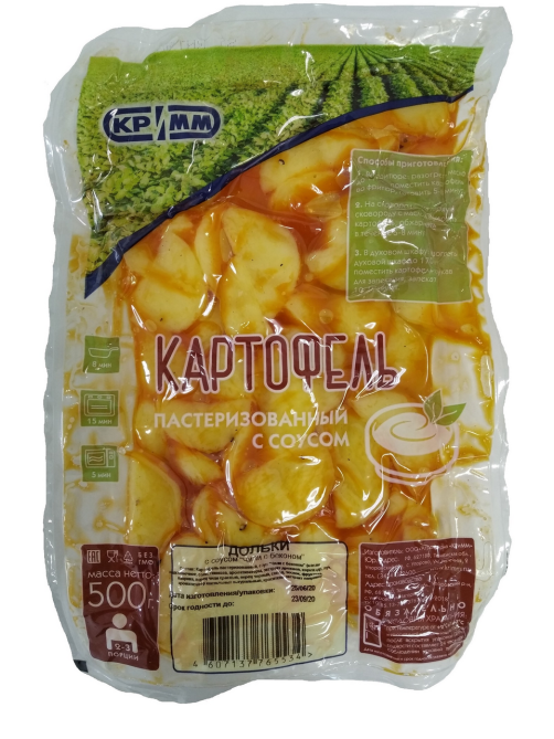 Картофель пастеризованный дольки с соусом чили, 500г