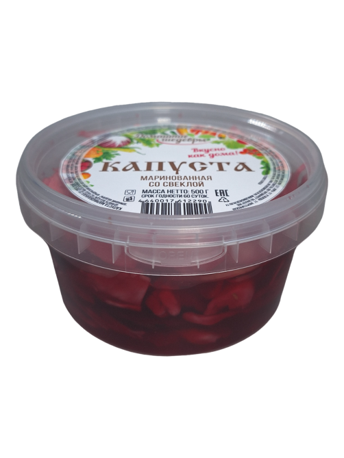 Капуста маринованная ТМ Домашние шедевры со свеклой, 500г