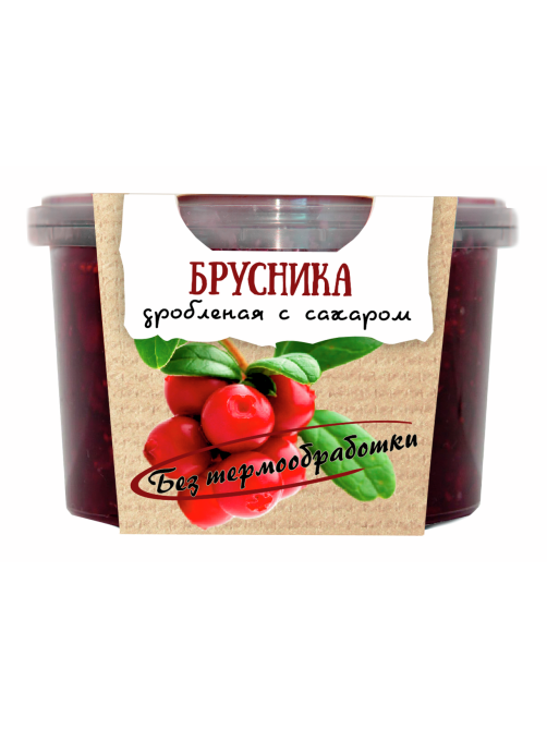Брусника Егорьевские традиции дробленая с сахаром, 300г