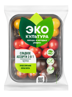 Томаты черри ЭКО-культура Сладкое ассорти 3в1, 350г