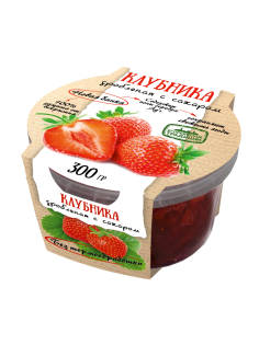 Клубника Егорьевские традиции дробленая с сахаром, 300г