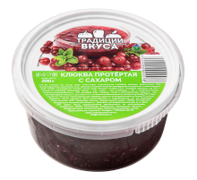 Клюква Традиции вкуса протертая с сахаром, 200г