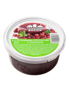 Клюква Традиции вкуса протертая с сахаром, 200г