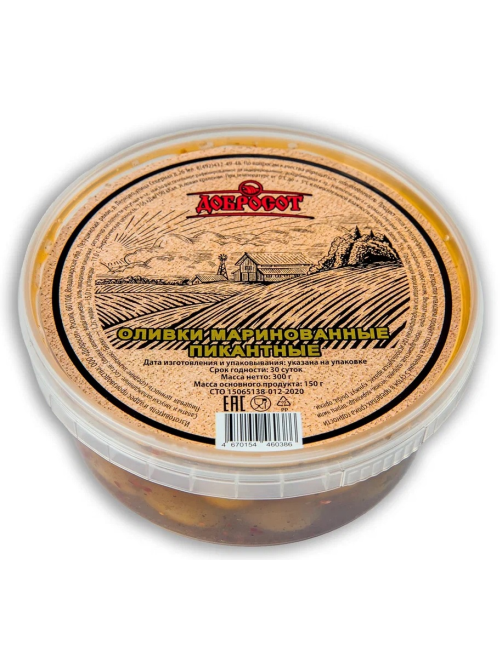 Оливки маринованные Добросот пикантные, 300г