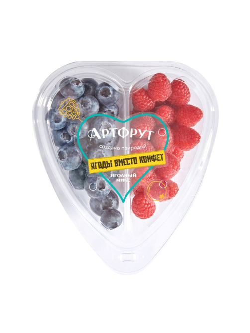 Ягодный микс Артфрут голубика и малина, 250г