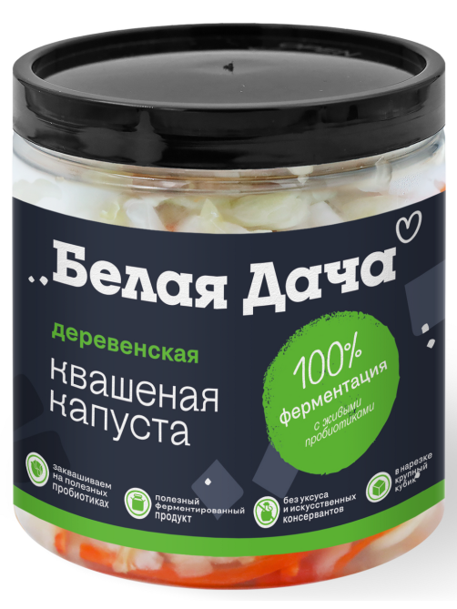 Капуста квашеная Белая Дача деревенская, 450г