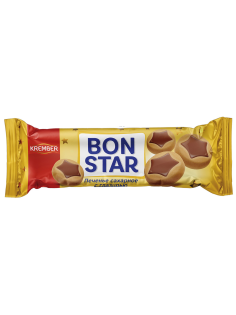 Печенье сахарное Bon Star Krember с глазурью, 90г
