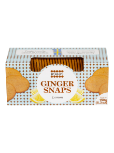 Печенье имбирное Nyakers Ginger Snaps с лимоном, 150г