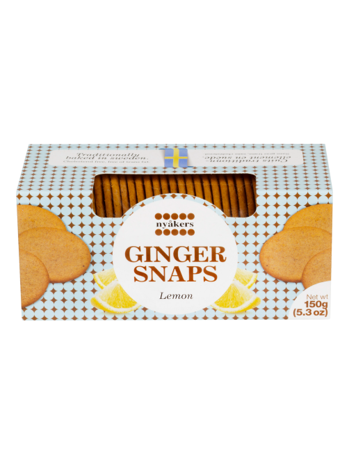 Печенье имбирное Nyakers Ginger Snaps с лимоном, 150г
