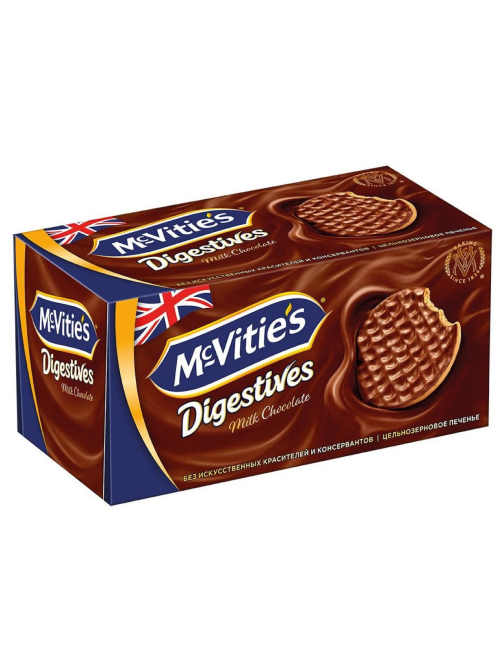 Печенье Mcvitie's Digestives цельнозерновое с молочным шоколадом, 200г