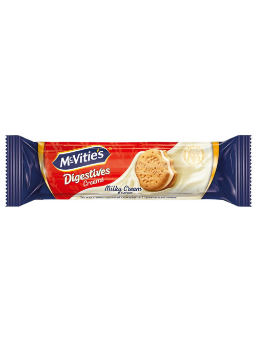 Печенье Mcvitie's Digestives цельнозерновое с молочным кремом, 90г