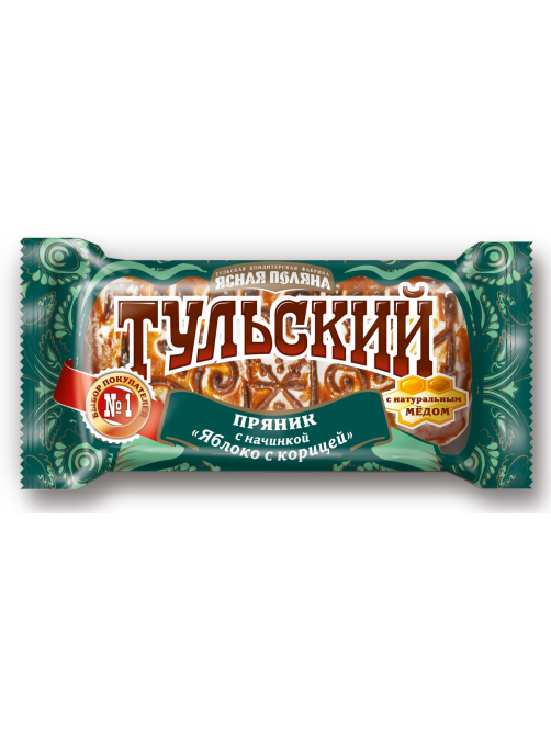Тульский пряник Ясная Поляна с яблоком и корицей, 130г
