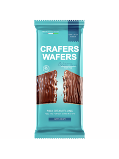 Плитка вафельная Crafers Wafers с молочной начинкой, 50г