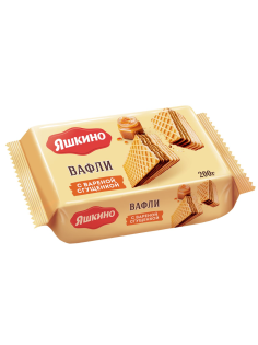 Вафли Яшкино с вареной сгущенкой, 200г