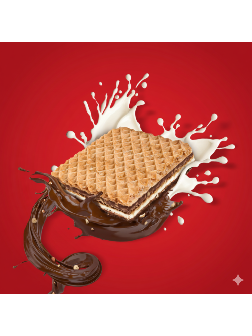Вафля Biscolata Veni Trio Hazelnut с молочно-ореховой начинкой и фундуком, 20г х 24 шт