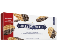 Печенье вафельное Jules Destrooper Butter Crisps с темным шоколадом, 100г