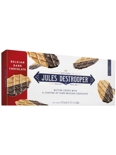 Печенье вафельное Jules Destrooper Butter Crisps с темным шоколадом, 100г