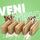 Вафля Biscolata Veni Trio Hazelnut с молочно-ореховой начинкой и фундуком, 20г