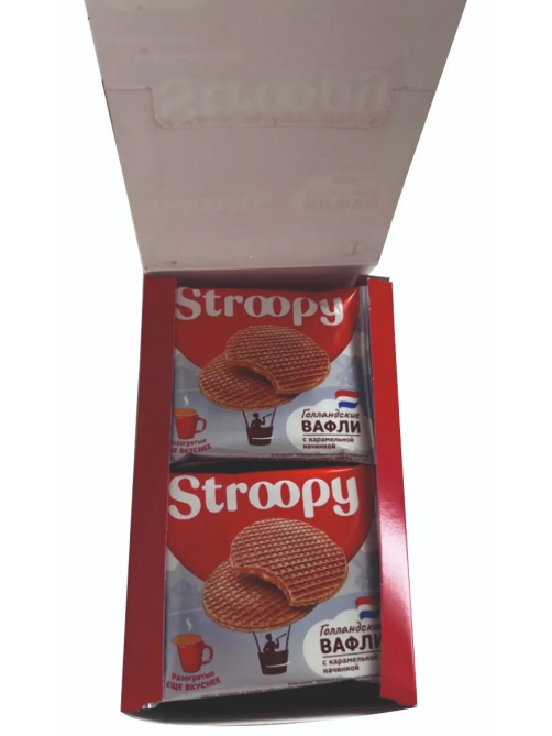 Вафли голландские Stroopy с карамельной начинкой, 30г