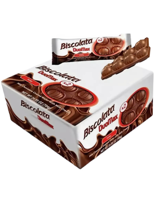 Вафли Biscolata Duomax Milky, 44г x 12 шт