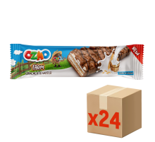 Вафля Ozmo Farm с молочной начинкой покрытые молочным шоколадом с хрустящим зерном, 24г х 24 шт