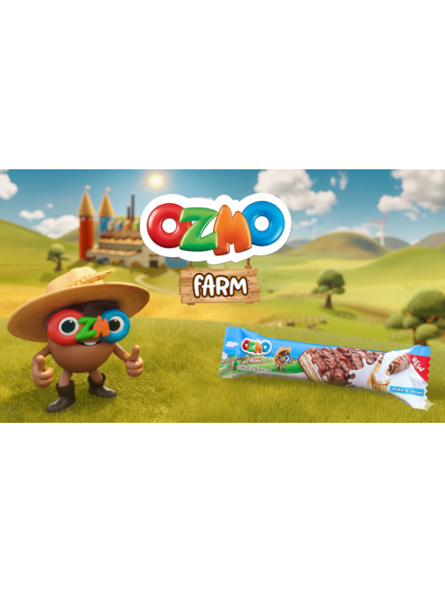 Вафля Ozmo Farm с молочной начинкой покрытые молочным шоколадом с хрустящим зерном, 24г