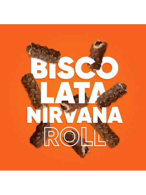 Трубочка вафельная Biscolata Nirvana Roll Hazelnut с молочным шоколадом, начинкой из лесного ореха и фундуком, 28г
