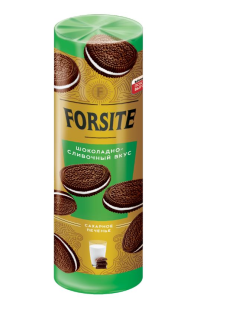 Печенье сэндвич сахарное Forsite с шоколадно-сливочным вкусом, 220г