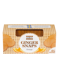 Печенье имбирное Nyakers Ginger Snaps с апельсином, 150г