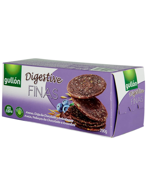 Печенье Gullon Digestive Finas с овсяными хлопьями, черникой и шоколадной стружкой, 270г