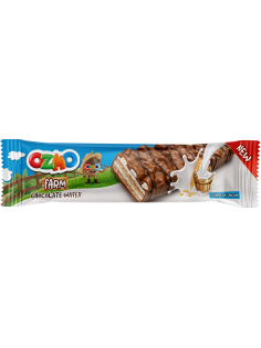 Вафля Ozmo Farm с молочной начинкой покрытые молочным шоколадом с хрустящим зерном, 24г