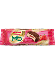 Печенье-сэндвич Ulker Halley клубника и маршмеллоу, 210г
