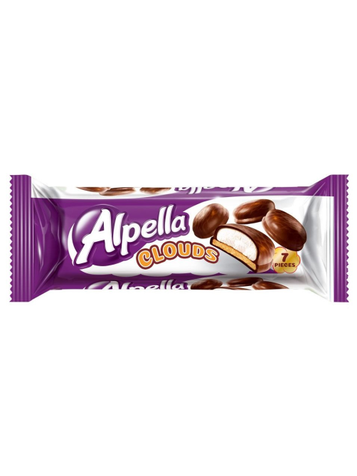 Печенье Alpella Clouds в шоколадной глазури с маршмеллоу, 175г
