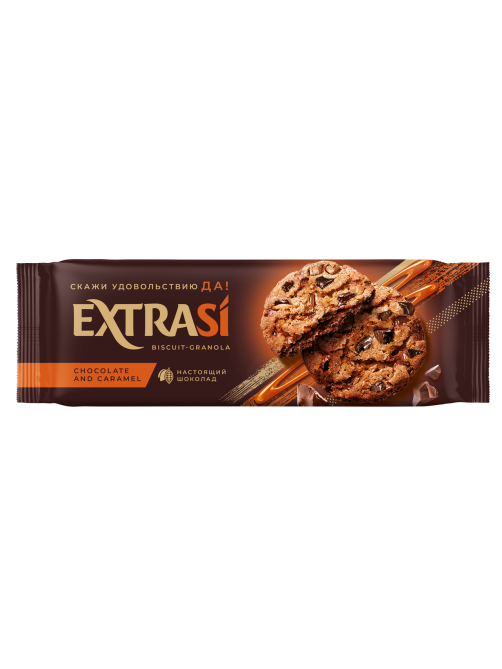 Печенье-гранола Extrasi шоколад с карамелью, 150г
