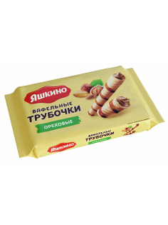 Трубочки вафельные Яшкино ореховые, 190г