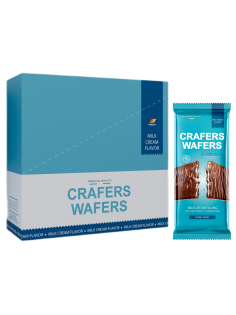 Плитка вафельная Crafers Wafers с молочной начинкой, 50г x 15 шт
