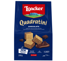 Вафли Loacker Quadratini шоколад, 250г