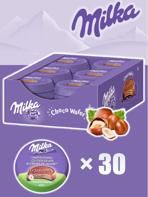 Вафли Milka Choco Wafer с ореховой начинкой, 30г